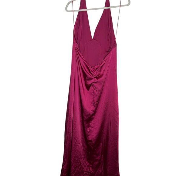 Free People Dance Till Dawn Satin Maxi Halter Maxi Dress, NWT, Large, Rose - Picture 10 of 16